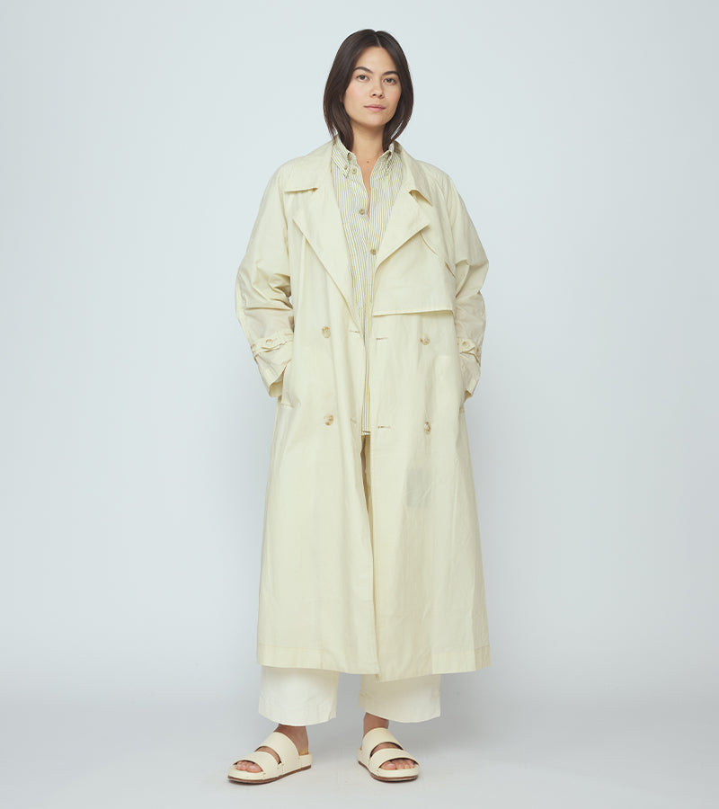 Long Rain Trench | Antique White