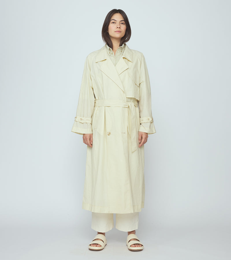 Long Rain Trench | Antique White